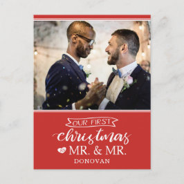 Vår första jul som mr & mr Newlyweds Helgdag Helg Vykort