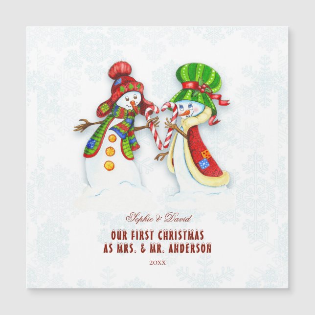 Vår första jul som Mr. & Mrs. Cute Snögubbe (Framsida)
