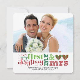 Vår första jul som Mr & Mrs Helgdag Card Julkort