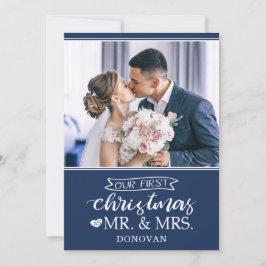 Vår första jul som mr & Mrs Newlyweds Helgdag Julkort