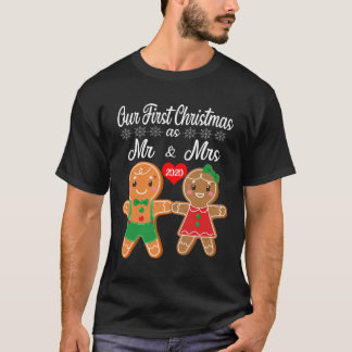 Vår första jul som Mr. och Mrs. 2020 Gingerbröd T Shirt
