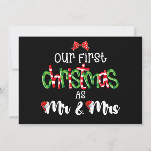 Vår första jul som Mr. och Mrs. Make Cou Inbjudningar