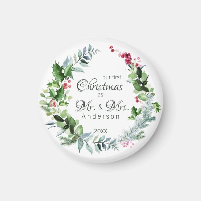 Vår första jul som Mr och Mrs Modern Wandeans Magnet (Framsidan)