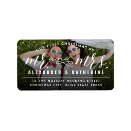 Vår första jul som Mr. och Mrs. Photo Adress Adressetikett