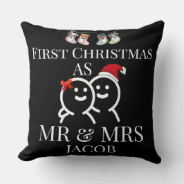 Vår första jul som mr och Newlyed Kudde