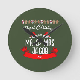 Vår första jul som mr och Newlyed Rund Klocka