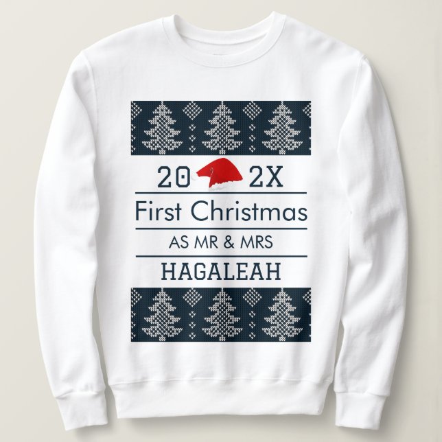 Vår första jul som mr och Newlyed T Shirt (Design framsida)