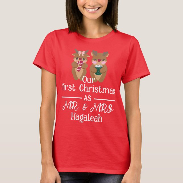 Vår första jul som mr och Newlyed T Shirt (Framsida)