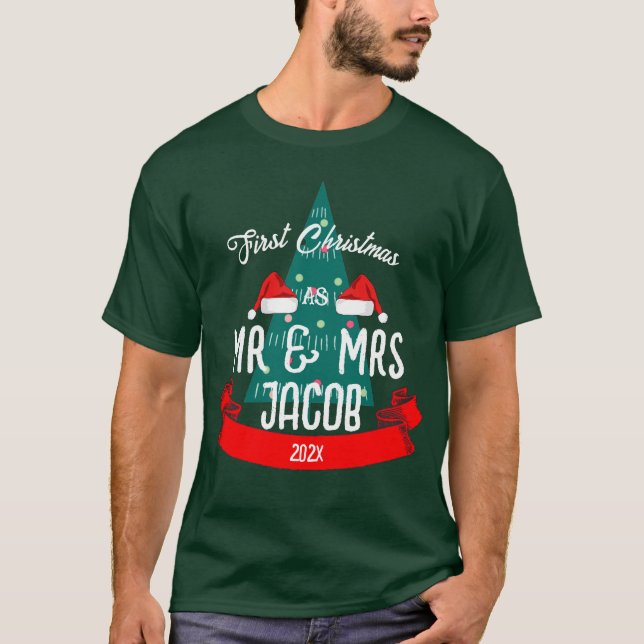 Vår första jul som mr och Newlyed T Shirt (Framsida)
