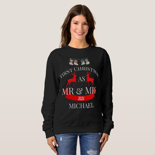 Vår första jul som mr och Newlyed T Shirt (Hel framsida)
