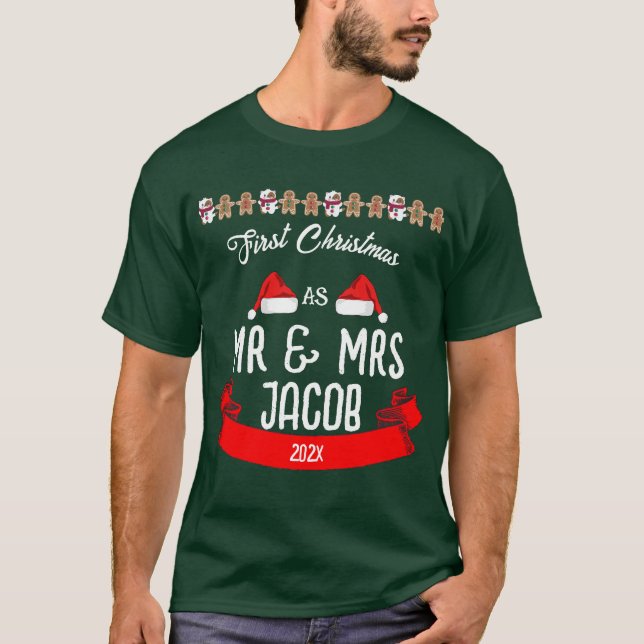 Vår första jul som mr och Newlyed T Shirt (Framsida)