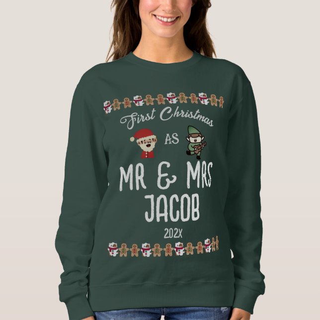 Vår första jul som mr och Newlyed T Shirt (Framsida)
