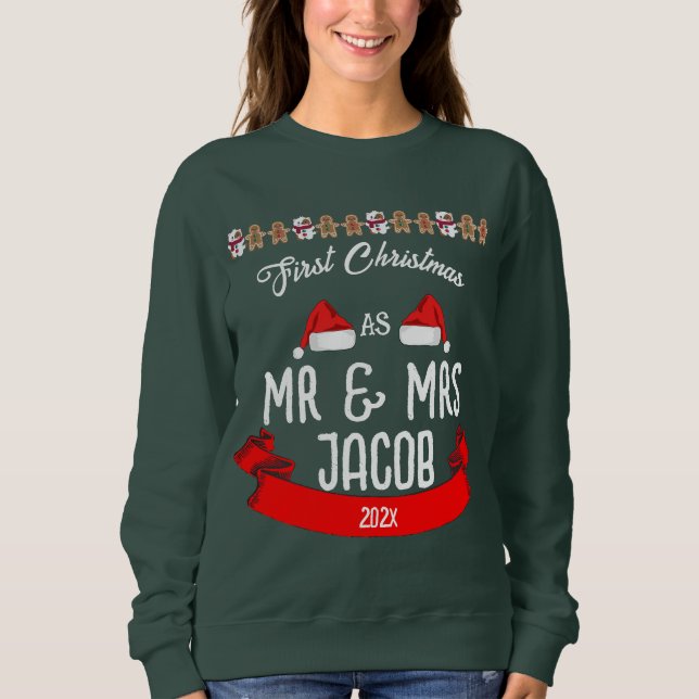 Vår första jul som mr och Newlyed T Shirt (Framsida)