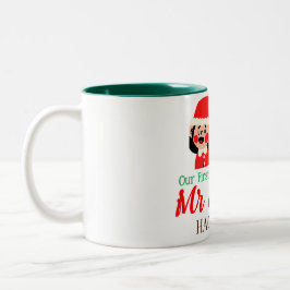 Vår första jul som mr och Newlyed Två-Tonad Mugg