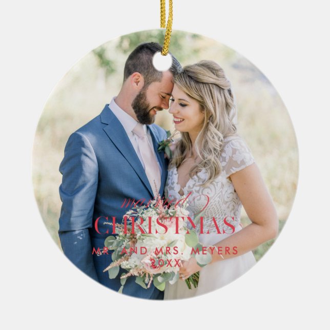 Vår första jul som Mr. Photo Julgransprydnad Keramik (Framsidan)