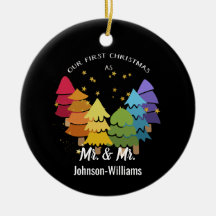 Vår första jul som Mr. & Rainbow Träd