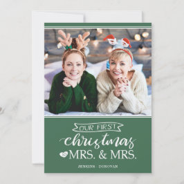 Vår första jul som Mrs & Mrs. Lgbt Helgdag Card Julkort