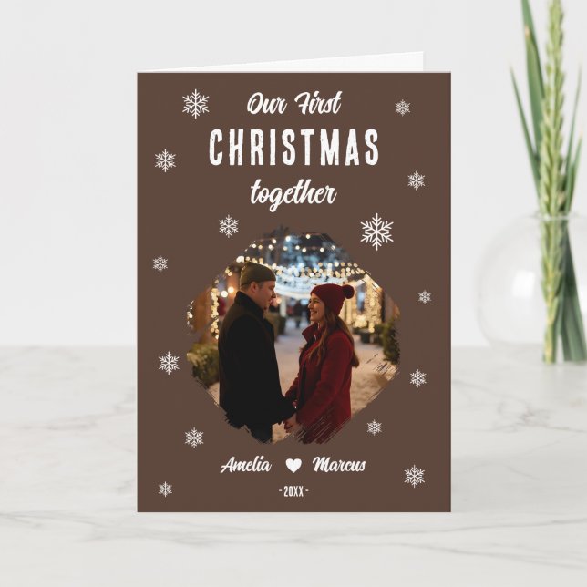 Vår första jul tillsammans Foto  Helgkort (Framsida)