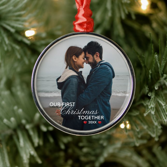 Vår första jul tillsammans - Foto - Julgransprydnad Keramik (Träd)