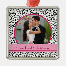 Vår första jul tillsammans julgransprydnad metall