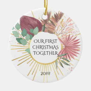 Vår första jul tillsammans med Boho Pampas Julgransprydnad Keramik
