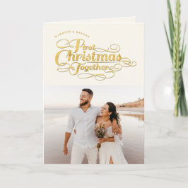 Vår första jul tillsammans med Golden Script Photo Helgkort