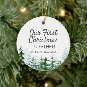 Vår första jul tillsammans med Gräs Träd Julgransprydnad Keramik