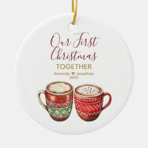 Vår första jul tillsammans med Hetten Cocoa Gift Julgransprydnad Keramik