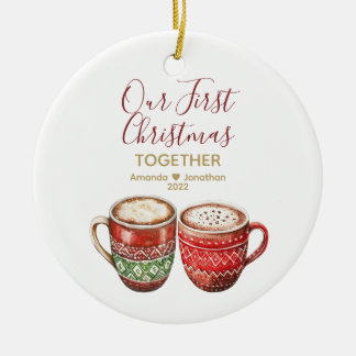 Vår första jul tillsammans med Hetten Cocoa Gift Julgransprydnad Keramik