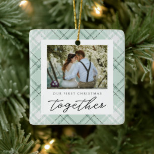 Vår första jul tillsammans med Newlyweds-Elegant Julgransprydnad Keramik