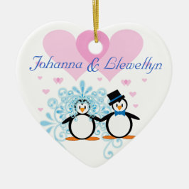 Vår första jul tillsammans med Penguins Julgransprydnad Keramik