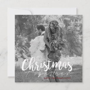 Vår första jul tillsammans Modern fotokort Julkort
