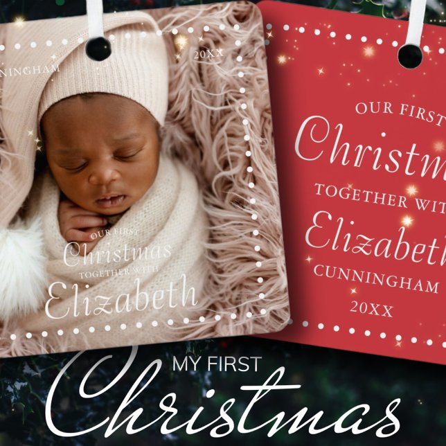 Vår första jul tillsammans Modern Simple Julgransprydnad Keramik (Skapare uppladdad)