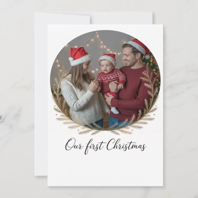 Vår första jul tillsammans – Personlig Julkort (Framsida)