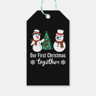 Vår första jul tillsammans presentetikett