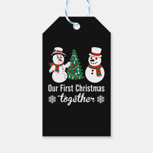 Vår första jul tillsammans presentetikett (Framsidan)