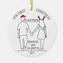 Vår första jul tillsammans Santa Hat & Antlers