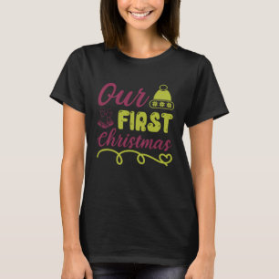Vår första jul tillsammans Xmas Love Par T Shirt