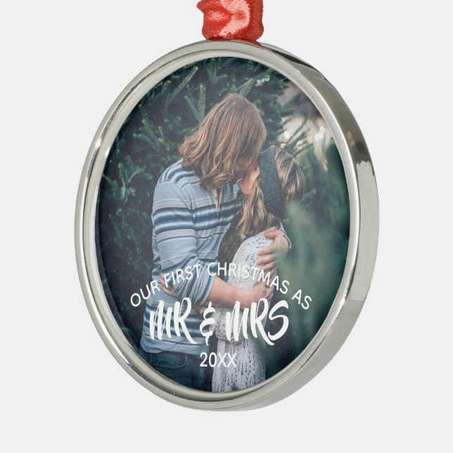 Vår första julafton-Personlig Julgransprydnad Keramik (Vänster)