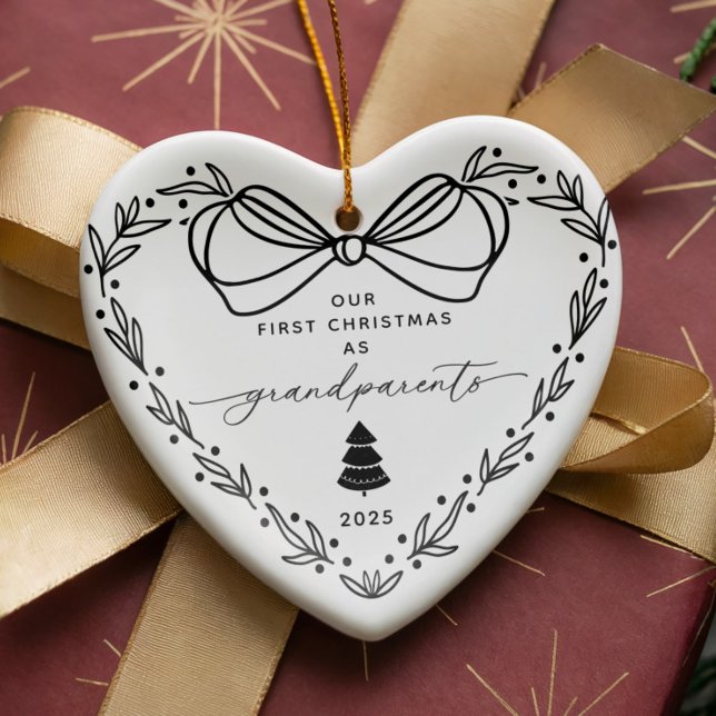 Vår första julfarmor julgransprydnad keramik (Skapare uppladdad)