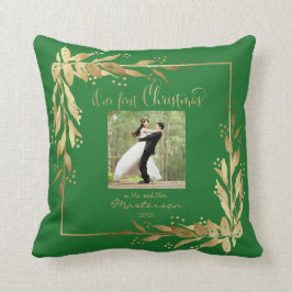 Vår första julfoto Guld-andedräkt på Grönten Kudde