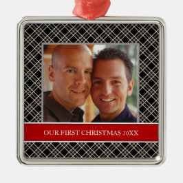 Vår första julfoto-Helgdag-prydnader Julgransprydnad Metall