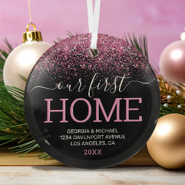 Vår första julglasprydnad i hemmet julgransdekoration