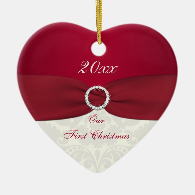 Vår första julklapp är prydlig julgransprydnad keramik (Framsidan)