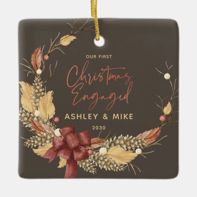 Vår första julklapp - foto julgransprydnad keramik (Framsida)