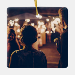 Vår första julklapp, gifta julklappar julgransprydnad keramik