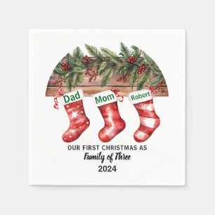 Vår första julklapp Helgdag keramiskt Pappersservett
