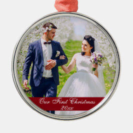 Vår första julklapp i Bröllop Premium-prydnad Julgransprydnad Metall