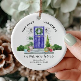 Vår första julklapp - nytt hus keramiskt prydnadsf julgransprydnad keramik