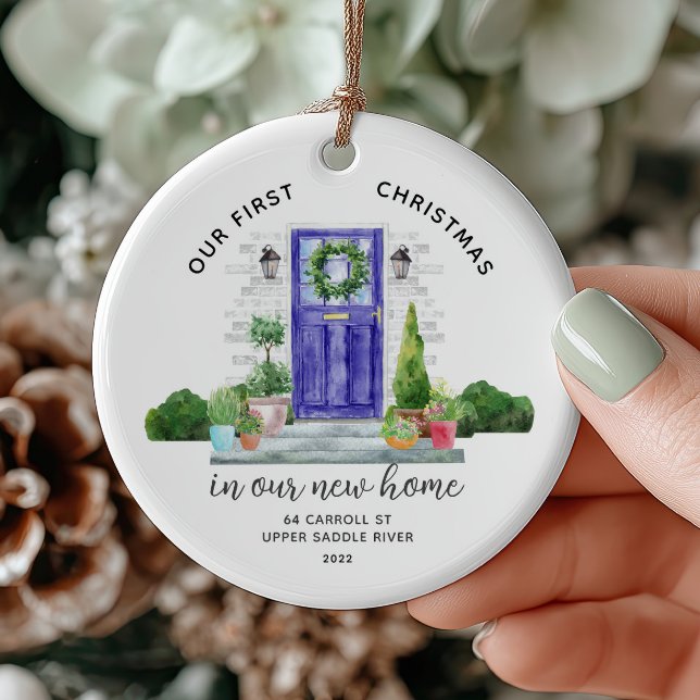 Vår första julklapp - nytt hus keramiskt prydnadsf julgransprydnad keramik (Skapare uppladdad)